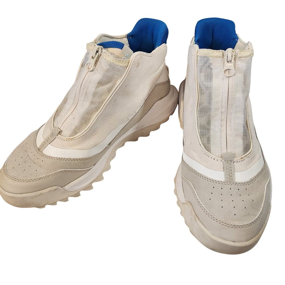 Sorel Kinetic Rush Front Zip Sneaker Boot White Blue Women's Size 9